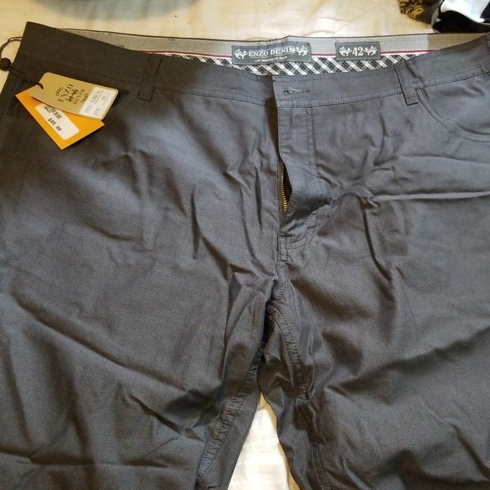 NWT Men's Enzo Grey Denim Pants